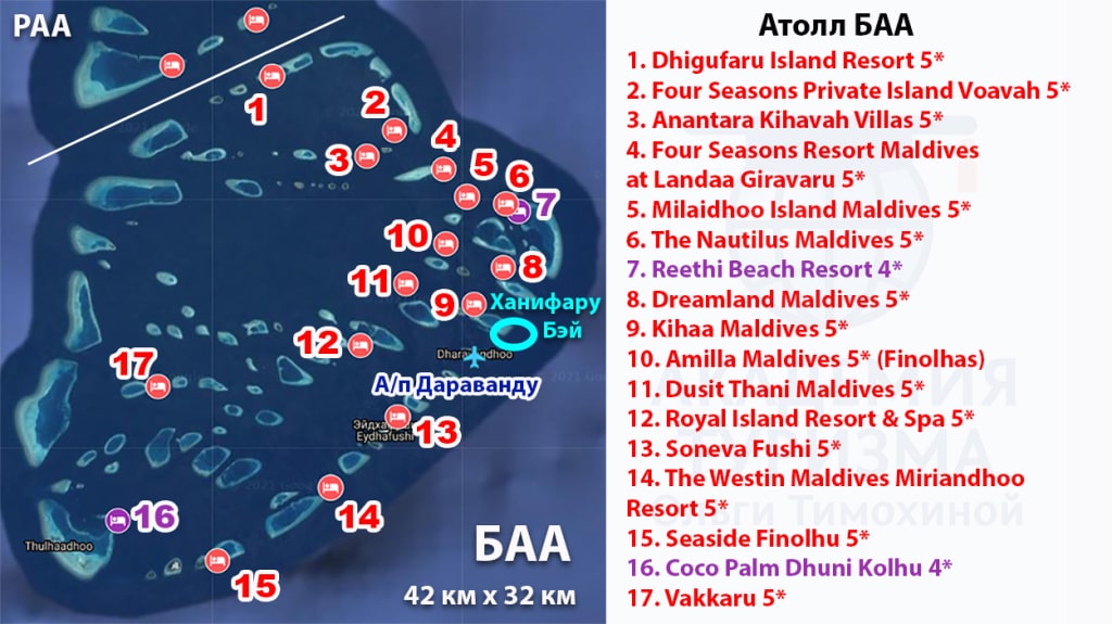 Атоллы на Мальдивах