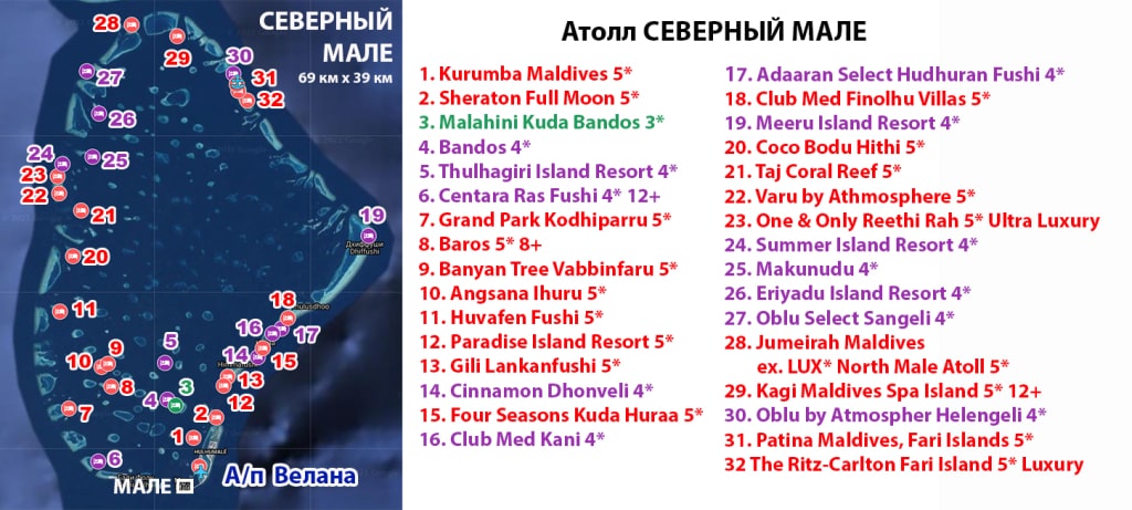 Атоллы на Мальдивах