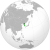 Авторство: en. File:South Korea (orthographic projection).svg от User:Ksiom, CC BY-SA 3.0, https://commons.wikimedia.org/w/index.php?curid=64231950