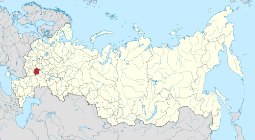 Тамбовская область на карте России