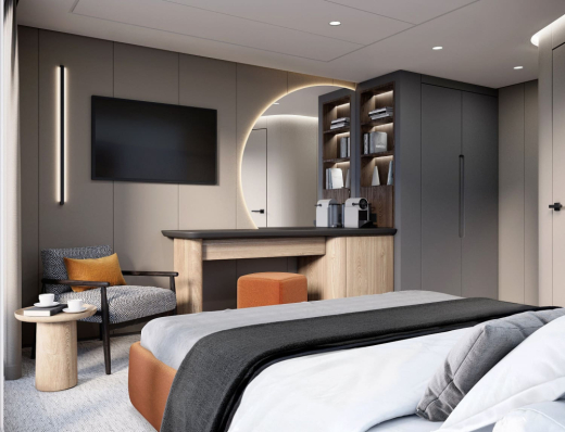 т/х Николай Жарков: Делюкс с балконом / шлюпочная, средняя палубы