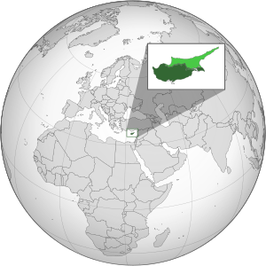 Авторство: Rob984. Этот файл является производной работой от: Norhern Cyprus (orthographic projection).svgNorhern Cyprus (orthographic projection).svg, CC BY-SA 4.0, https://commons.wikimedia.org/w/index.php?curid=49112075