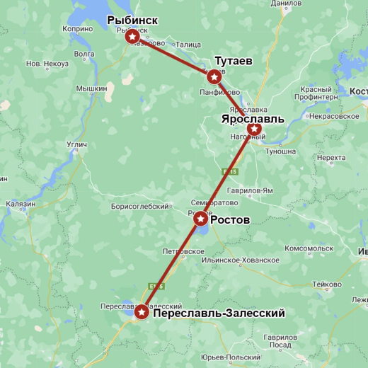 национальный туристский маршрут:Ярославия - страна городов